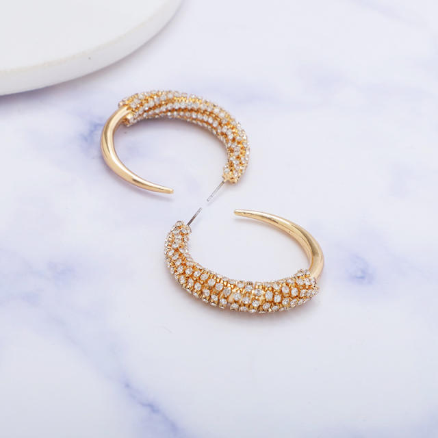 Korean fashion personality open hoop earrings