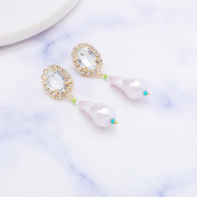 Vintage baroque pearl drop earrings
