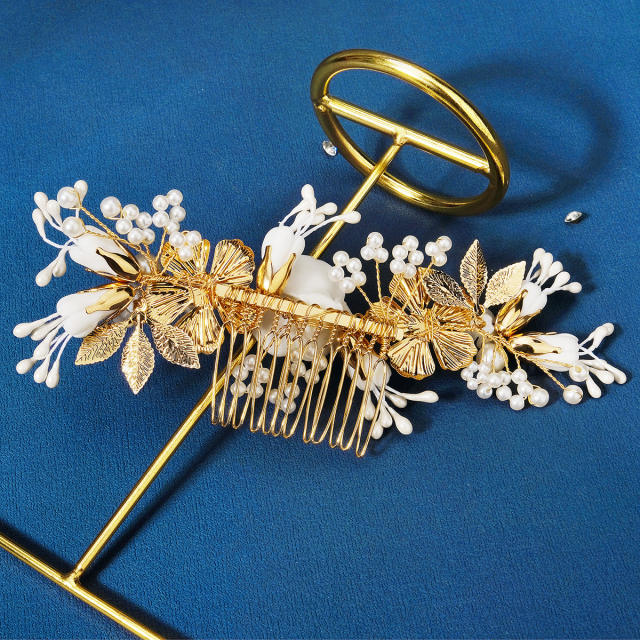 Elegant occident fashion handmade bridal hair combs