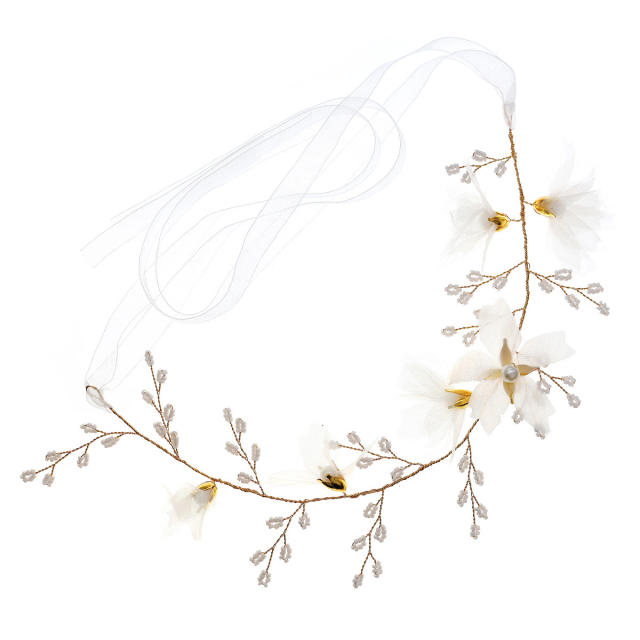 Spring design natural white flower handmade bridal hair pieces