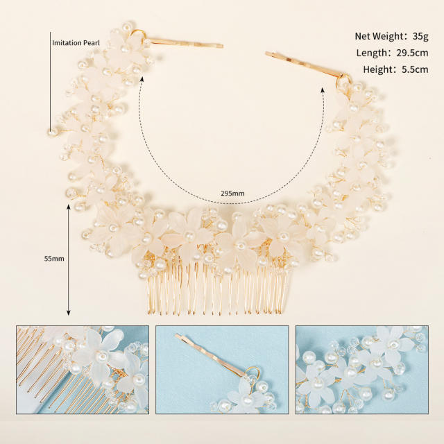 Occident fashion handmade crystal beads bridal hair combs