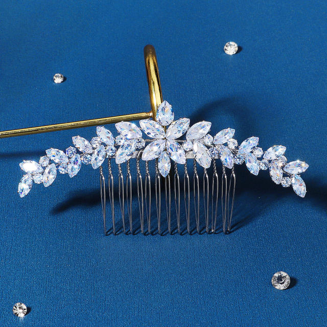 INS design elegant cubic zircon bridal hair combs
