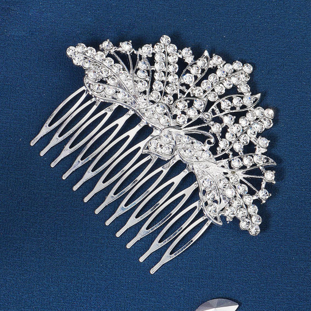 Occident fashion pave setting rhinestone bridal hair combs