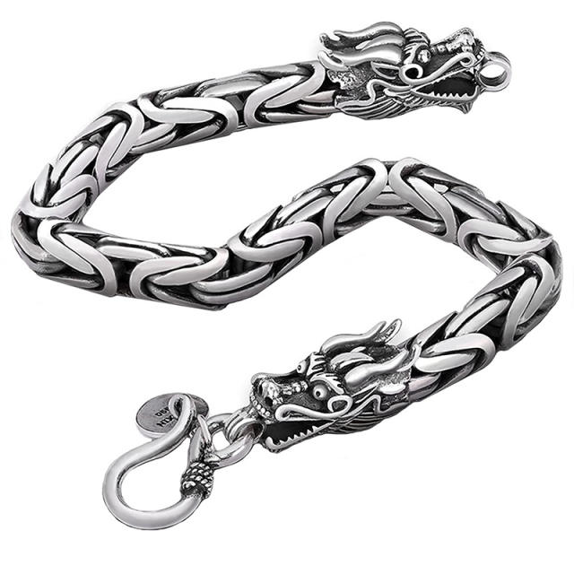Gothic punk trend dragon head chain bracelet