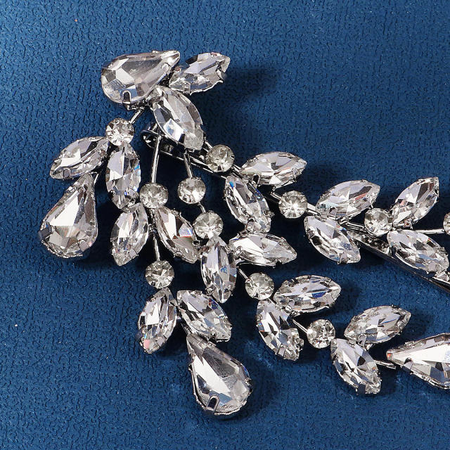 Elegant cubic zircon sestting bridal hair pins