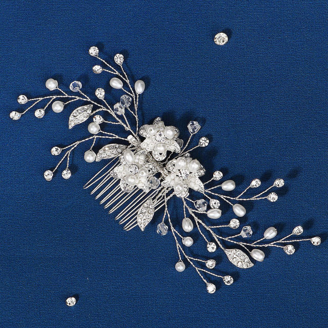 Korean fashion elegant flower bridal hair combs