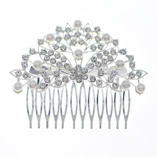 Occident fashion pave setting rhinestone bridal hair combs