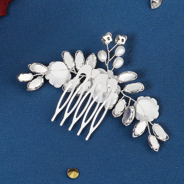 Occident fashion silver color flower bridal hair combs