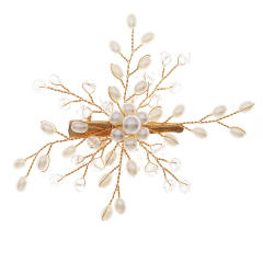 Korean fashion handmade pearl beads flower duckbill hair clips