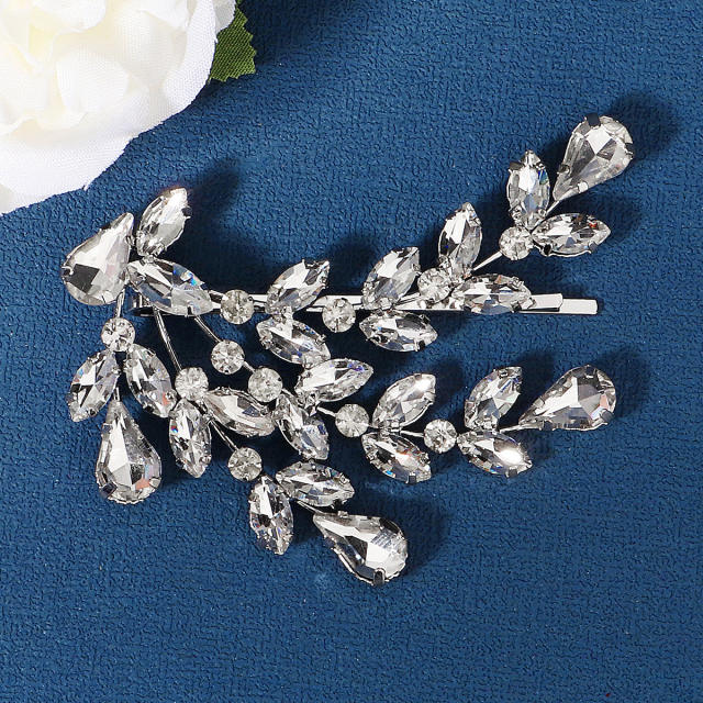 Elegant cubic zircon sestting bridal hair pins