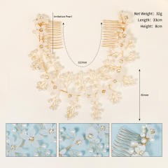 Occident fashion handmade crystal beads bridal hair combs
