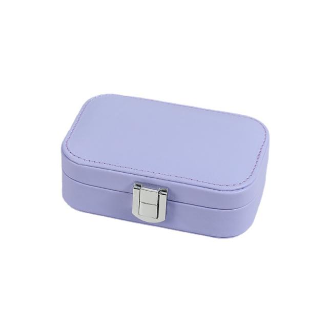 PU leather spring color two layer jewelry box