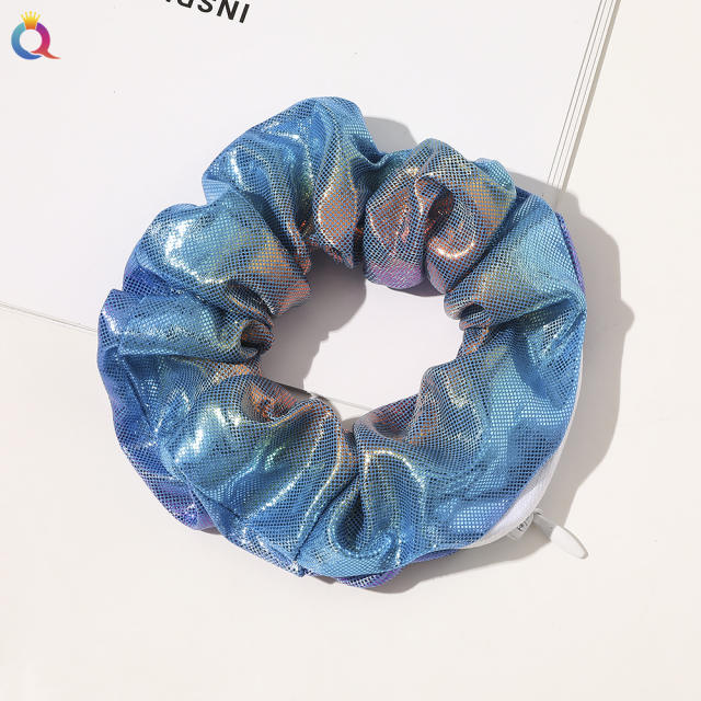 Korean fashion hot sale velvet zipper scrunchies