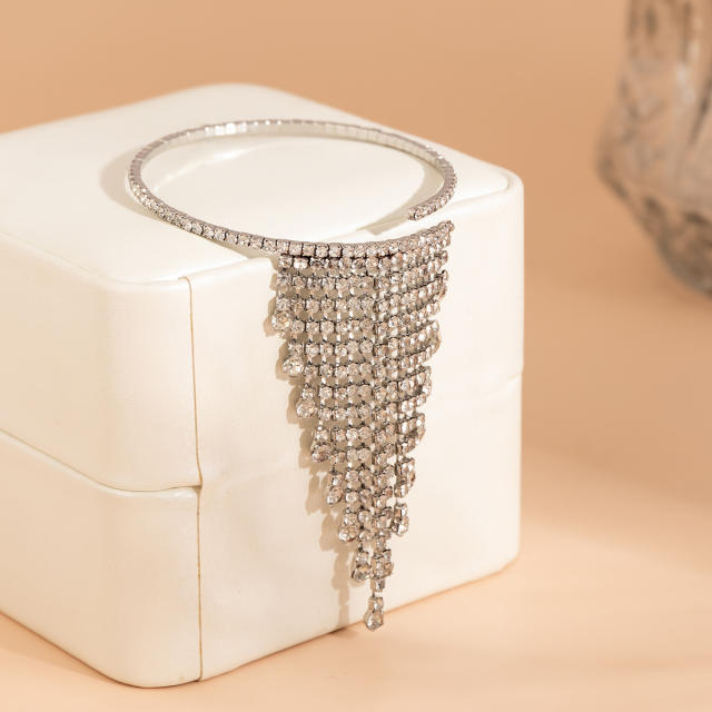 Holiday trend diamond tassel arm bangle