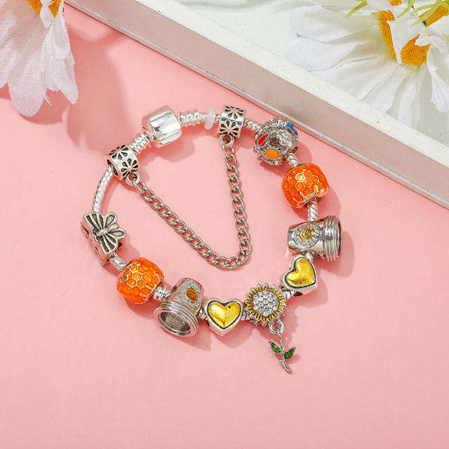 Spring summer design sunflower diy bracelet