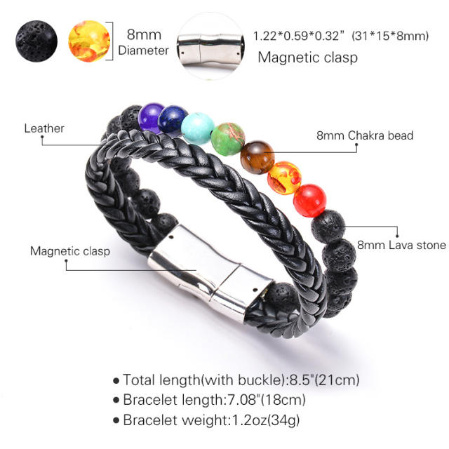 Amazon colorful natural bead yogo bracelet