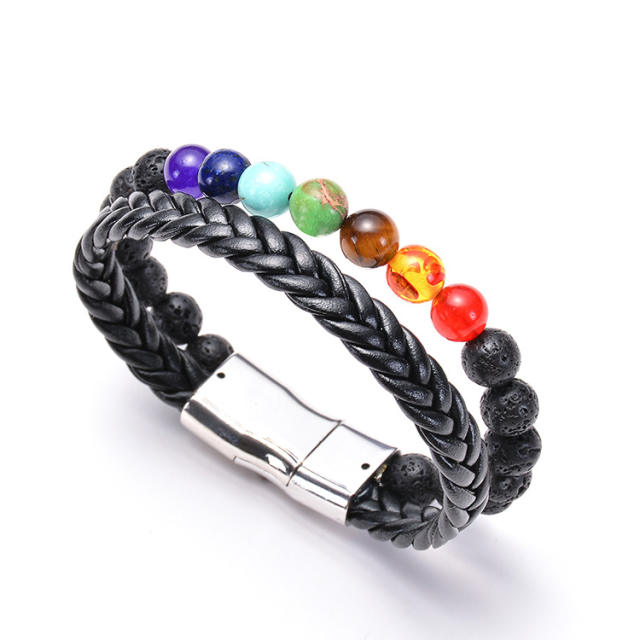 Amazon colorful natural bead yogo bracelet