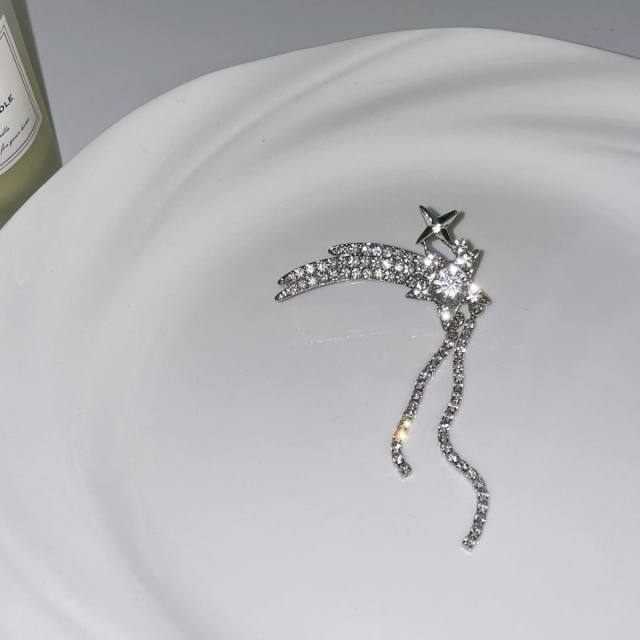 Luxury diamond star tassel ear cuff(1pcs price)