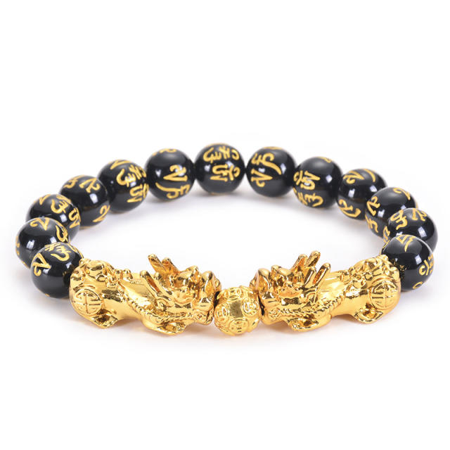 Hot sale imitation Obsidian pixu bracelet