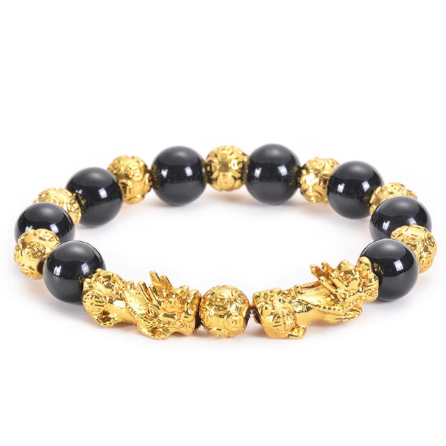 Hot sale imitation Obsidian pixu bracelet