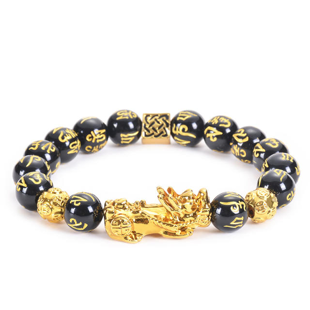 Hot sale imitation Obsidian pixu bracelet