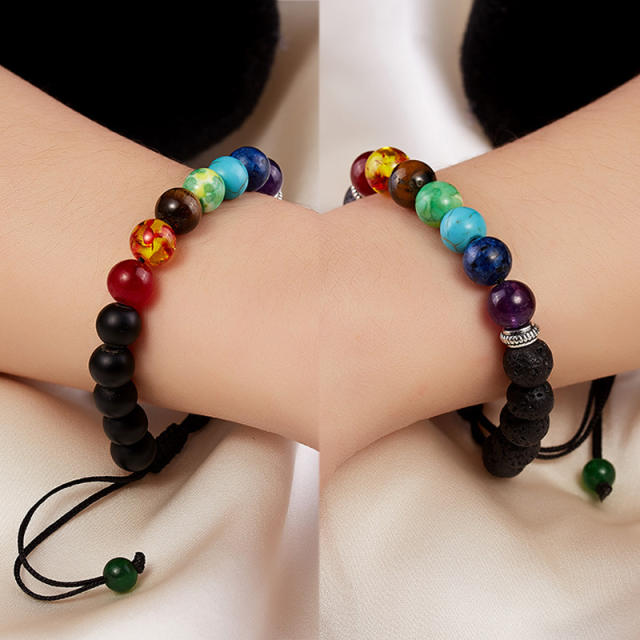 Korean fashion creative color natural bead bracelet