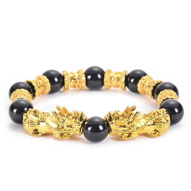 Hot sale imitation Obsidian pixu bracelet