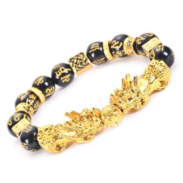 Hot sale imitation Obsidian pixu bracelet