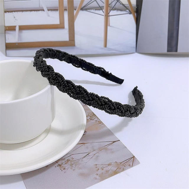 Korean fashion tiny beads braided headband