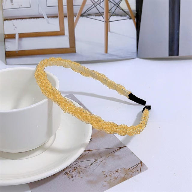 Korean fashion tiny beads braided headband