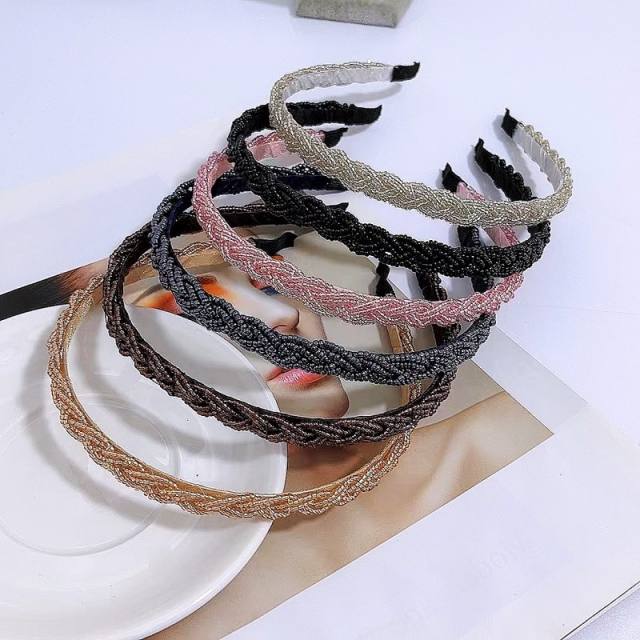 Korean fashion tiny beads braided headband