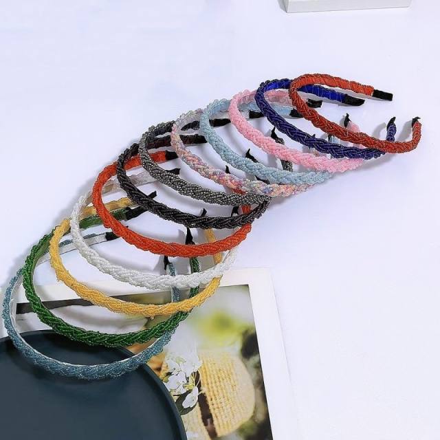 Korean fashion tiny beads braided headband