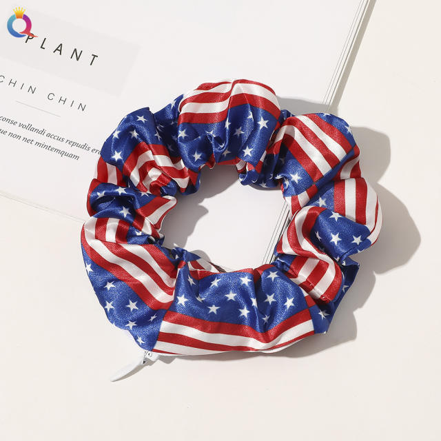 Occident fashion satin zipper scrunchies