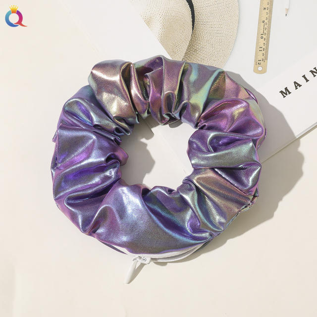 Occident fashion satin zipper scrunchies