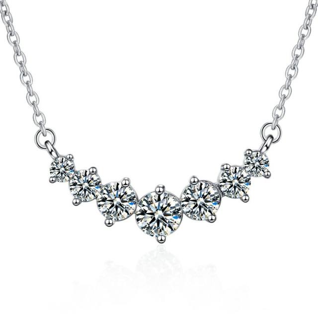 New arrival S925 color Moissanite diamond necklace