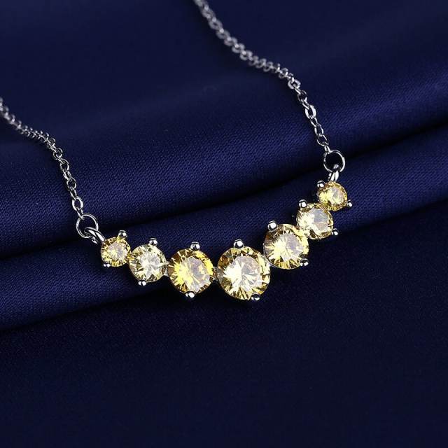 New arrival S925 color Moissanite diamond necklace