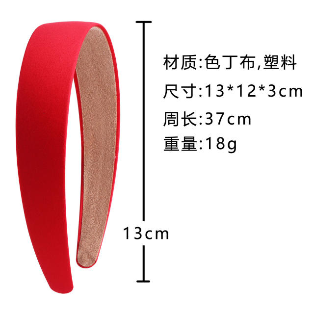 3cm easy match satain headband