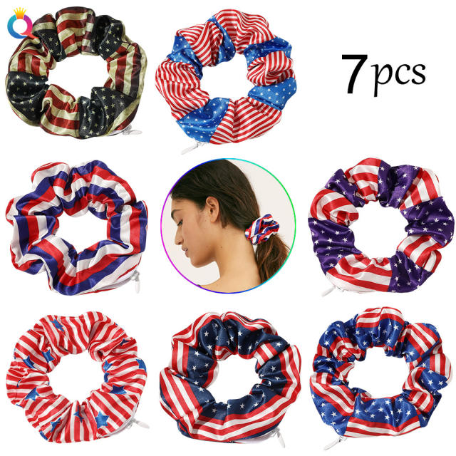 Occident fashion satin zipper scrunchies