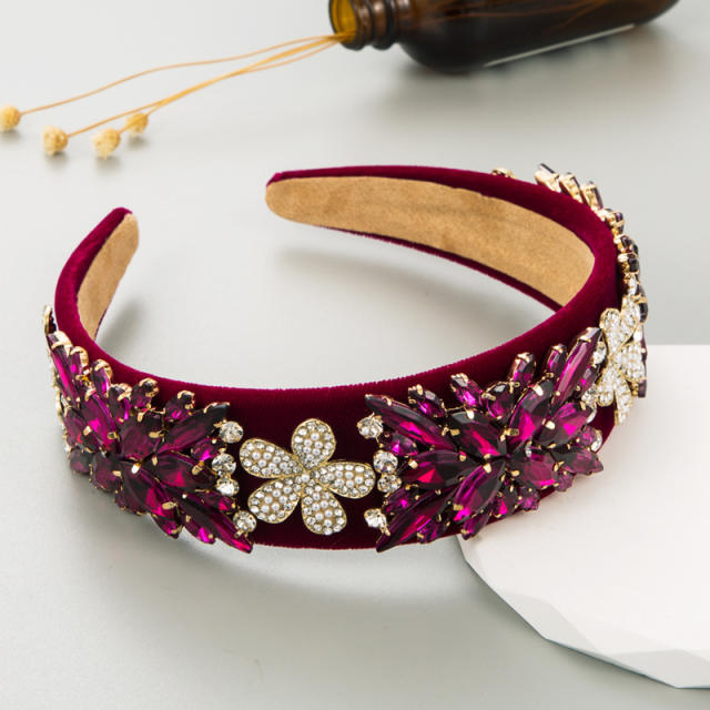 Baroque handmade glass crystal statement headband