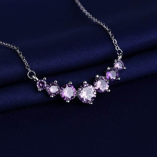 New arrival S925 color Moissanite diamond necklace