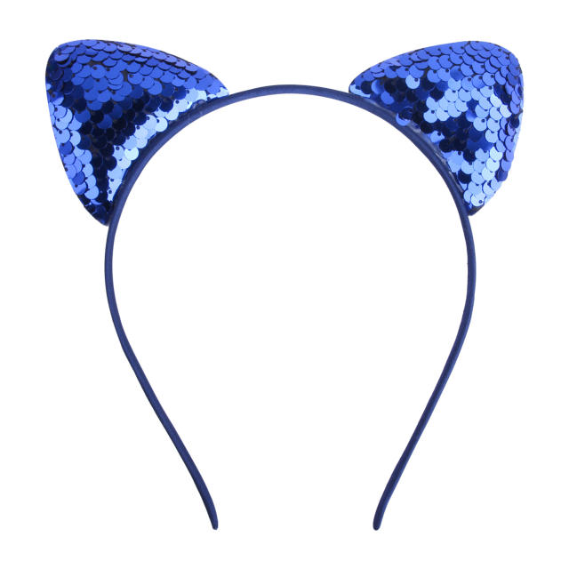 Sweet sequins cat ear headband for kids