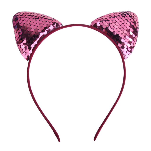 Sweet sequins cat ear headband for kids