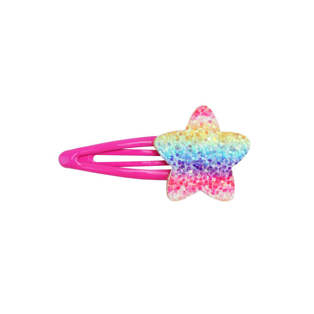 Cute sequins star heart snap hair clips for kids