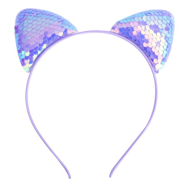 Sweet sequins cat ear headband for kids