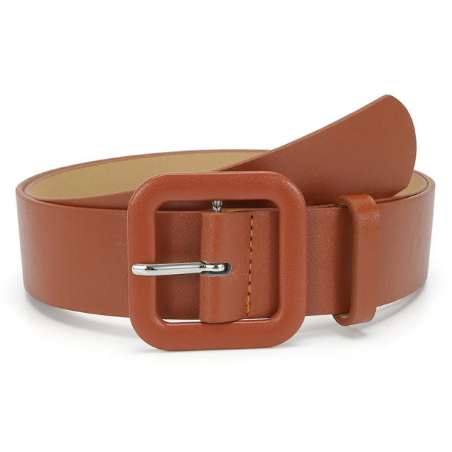 2023 candy color pu leather buckle belt