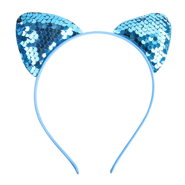 Sweet sequins cat ear headband for kids