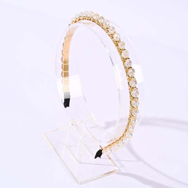 Korean fashion easy match color crystal beads headband