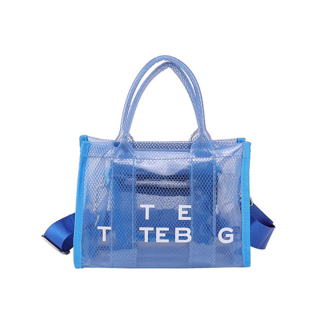 Summer design candy color PVC clear beach bag tote bag