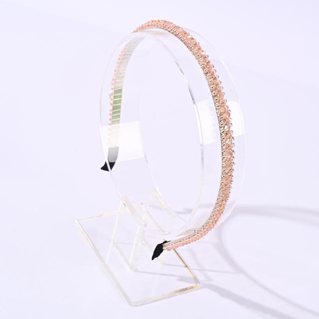 Korean fashion easy match color crystal beads headband