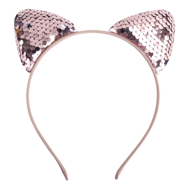 Sweet sequins cat ear headband for kids